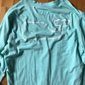 Vineyard Vines Seafoam green long sleeve Dri fit